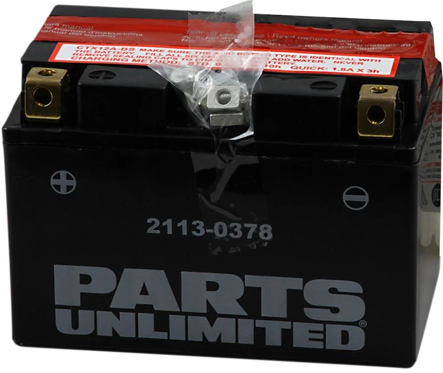 Parts Unlimited AGM Maintenance Free Battery #173861 for Suzuki/Kawasaki/Aprilia - Image 1 of 1
