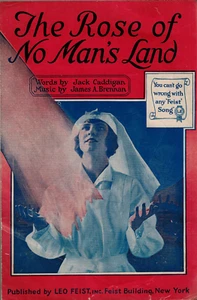 1918 World War I Rose of No Man's Land Sheet Music Red Cross Army Military Nurse - Picture 1 of 1