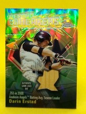 Darin Erstad 2003 Topps Chrome Record Breakers GAME-USED BAT REFRACTOR #CRBR-DE
