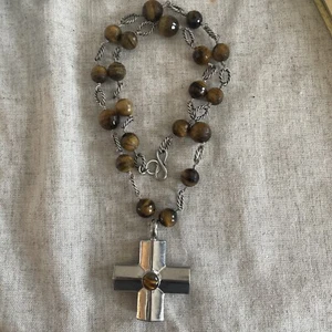 Collar colgante de cuentas de ojos Claudia Agudelo Reposse 7313 - Imagen 1 de 5