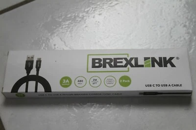 BrexLink USB Type C USB C to USB A Charger Cable 2 Meters 2 pieces  - Image 1 of 4