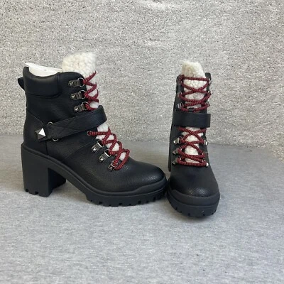 Botas femininas Marc Fisher salto sola natureza caminhante pretas tamanho 8M - Imagem 1 de 4