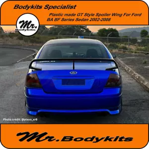 Plastic Made GT Style Rear Boot Spoiler Wing For Ford BA BF Falcon Sedan XR6 XR8 - Picture 1 of 13
