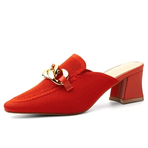 NEWBELLA Zapatos Mules para Mujer Mousse Fit Mujer Tacón Mules Tejido Punta - Imagen 1 de 1