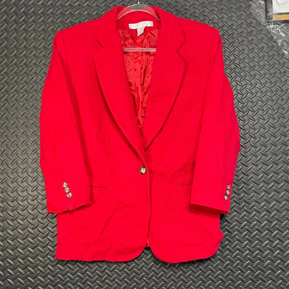 Blazer deportivo vintage The Limited rojo mezcla de lana ropa informal para mujer talla M Foto 1 de 4