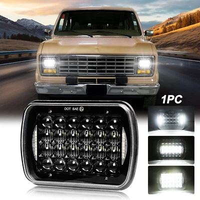Faro LED DRL alto/bajo de 5x7" 7x6"" para Ford E-100 E-150 E-250 E-350 Econoline Foto 1 de 4