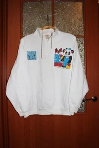 Vintage 1988 Florida I'm The big Brother Panda white sweatshirt (Made in USA) - Picture 1 of 13