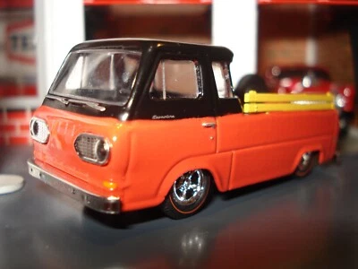 1965 FORD ECONOLINE LOWERED PICKUP LIMITED EDITION 1/64 M2 RED & BLACK - Image 1 of 4