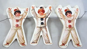 Viktorianische Clown Papier Girlande 10 Fuß lang Vintage-inspiriert Geburtstag Party Dekor - Bild 1 von 1