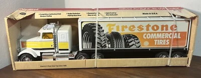 Semirremolque de colección Nylint “Firestone Commercial Tires” de acero prensado de 18 ruedas nuevo en caja Foto 1 de 4