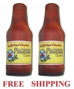 PACIFICO CLARA CERVEZA 2 BEER BOTTLE KOOZIE HUGGIE COOLIE COOZIE COOLER NEW - Picture 1 of 1