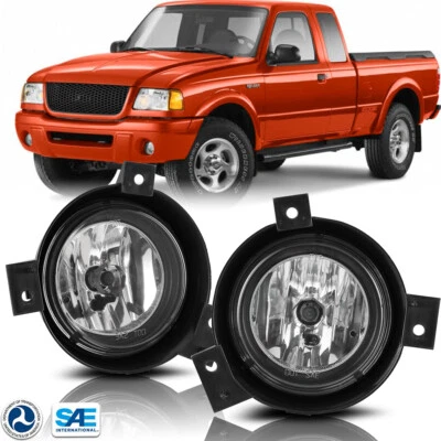 For 2001-2003 Ford Ranger Fog Lights Driving Front Bumper Lamp Pair Clear Lens - Image 1 of 4