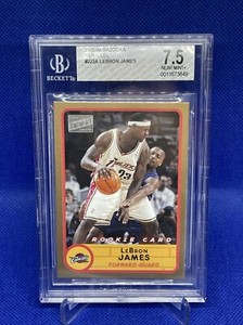 2003 - 2004 Topps Bazooka LeBron James Rookie Gold Parallel #223 BGS 7.5 Lakers