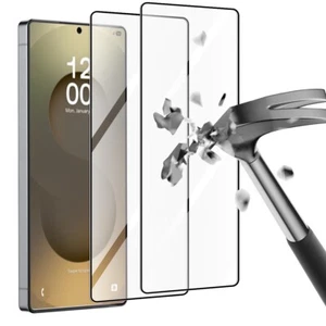 For Samsung Galaxy S25 Ultra Tempered Glass Screen Protector Full Film Cover 2pc - Picture 1 of 11