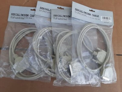 6 FT 4 Pack RS232 D-Sub DB25 Male to Female Bi Directional Serial Data/ Modern - Image 1 of 2