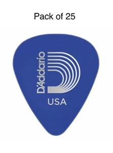 D'ADDARIO - DURALIN GUITAR PICKS - MEDIUM/HEAVY - 1.0MM - BLUE - 25 PACK - Picture 1 of 1