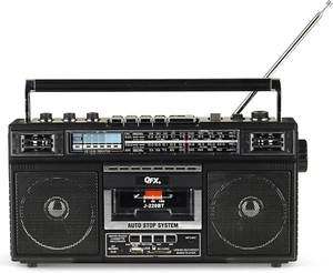 Portable Wireless Boombox 4 Band AM FM Radio Cassette Recorder USB Bluetooth - Picture 1 of 8