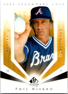 2004 SP Legendary Cuts Phil Niekro Atlanta Braves #89 - Image 1 of 2