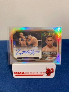 2023 Select UFC Tony Ferguson Octagon Action Signatures Silver Auto SP Panini