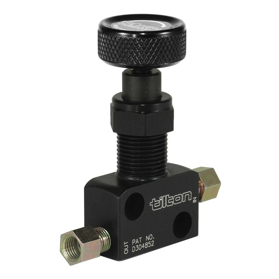 Válvula ajustadora de sesgo de freno Tilton carrera/rally - tipo tornillo - puertos UNF de 3/8 pulgadas Foto 1 de 1