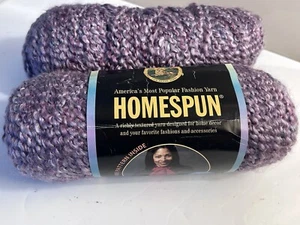 Lot of 2 New Lion Brand HOMESPUN Yarn 6 oz And 5 1/2oz #790 - 322 Baroque - Picture 1 of 4