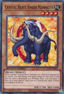 Crystal Beast Amber Mammoth X 3 SGX1-ENF03 / SDCB-EN005 N/ Como Nuevo 1er YUGIOH - Imagen 1 de 1