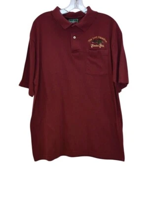 Men's Outer Banks Burgundy Embroidered Glacier Girl Lost Squadron Polo Size L - Image 1 of 4