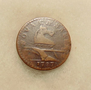 1787  New Jersey Copper - Maris-64-T "Trident Shield" - Very Nice Looking Coin - Picture 1 of 4