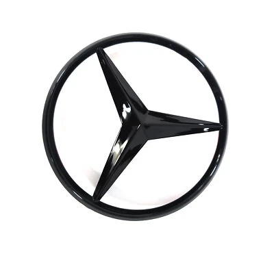 For W204 C Class Mercedes AMG Gloss Black Star Trunk Emblem for Rear Lid Badge/ - Imagem 1 de 4