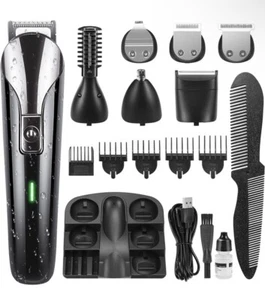 Beard Trimmer for Men IPX7 Waterproof Electric Razor Grooming Rechargeable Shave - Picture 1 of 7
