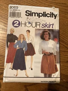 Simplicity 8069 Muster Damen Rock kurz/lang 2 Stunden Rock Gr. 18-24. Gebraucht - Bild 1 von 3