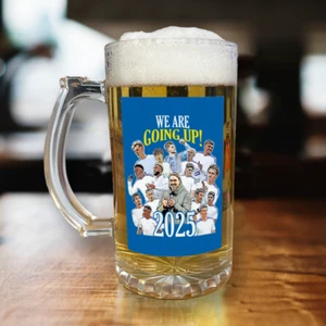 Leeds United Promotion 2025 Beer Glass Leeds Gift For Whites Fans Xmas Gift - Picture 1 of 1