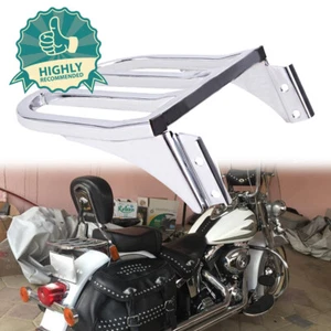 Motorcycle Backrest Luggage Rack For Harley Dyna Heritage Softail Bad Boy FLSTC - Picture 1 of 9