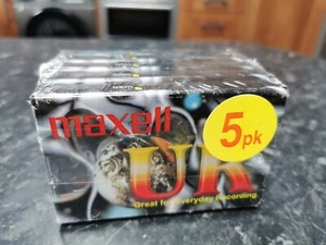 5 pack x maxell UR90 Blank Audio Cassette 90 Minute Tape New Sealed Stock - Picture 1 of 3
