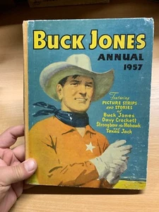 1957 "BUCK JONES ANNUEL 1957" FICTION DE COWBOY ANNUEL ILLUSTRÉ LIVRE (P3) - Bild 1 von 17