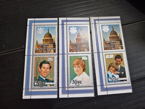 NIUE 1981 SG 430-432 ROYAL WEDDING MNH Cover