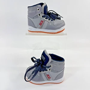 Toddler Kid Sneaker Baby Shoe Levi High Top Size 5 Lace Up Casual Child Wear - Picture 1 of 17