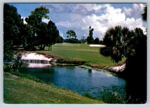 Lakeview Golf Club, Delray Beach, Florida FL, postal cromada vintage de los años 80 - Imagen 1 de 2