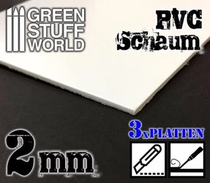 PVC Hartschaumplatte 2mm - Modellbau - Miniaturen - Dachziegel - Decken Platten - Bild 1 von 2