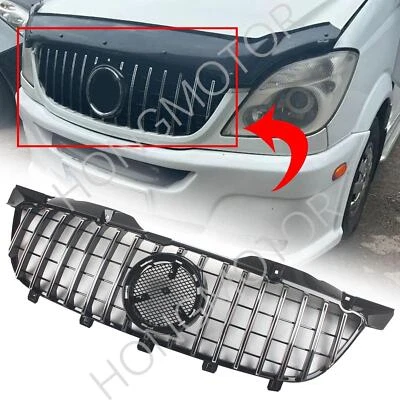 Rejilla del radiador delantero cromada + negra para Mercedes Benz W906 Sprinter 2009-2013 Foto 1 de 4