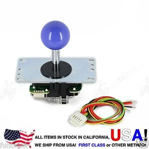 Joystick Arcade Sanwa Original Japón JLF-TP-8YT con Bola Azul Oscuro Palo Superior - Imagen 1 de 8