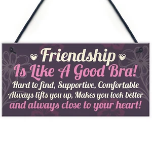 Handmade Friendship Sign Best Friend Shabby Chic Plaque Thank You Gift Keepsake - Picture 1 of 9