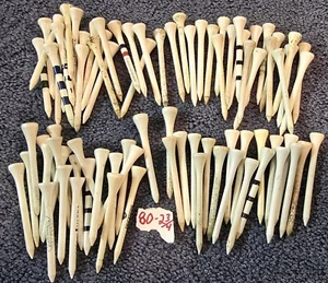 80 - 2 3/4" Natural Wood Golf Tees - Picture 1 of 1