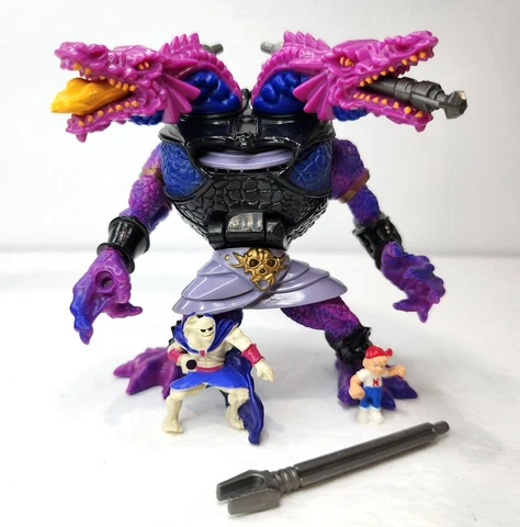 1994 Mighty Max Challenge #2 4" Double Demon Hydra w/ Figures Complete Cover