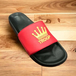 Men’s Troop Crown Slide Red | Black Flip Flops - Picture 1 of 2