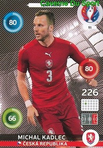 051 MICHAL KADLEC CESKA REPUBLIKA CARD ADRENALYN EURO 2016 PANINI