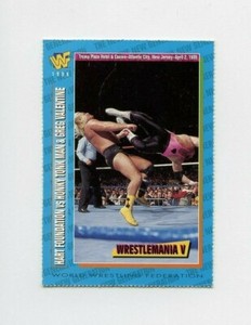 #TN12790 HART & HONKY TONK MAN & GREG VALENTINE 90's WWF MAG Low Grade Card