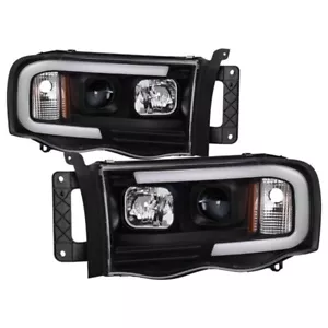 Spyder 5084606 for 02-05 Dodge Ram 1500 Light Bar Projector Headlights - Black - Picture 1 of 12
