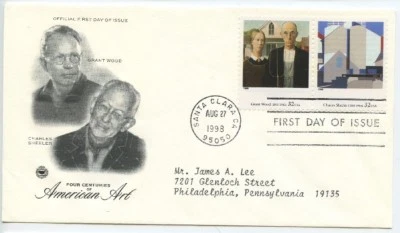 1998  FDC, AMERICAN ART, SE-TENANT PAIR, LOT 10 COVERS - Image 1 of 4