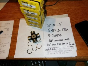 LOT OF 5 (FIVE) GMB U-JOINTS 210-0170 OR 5-170X = $44.95 =$8.99 EACH = FREE SHIP - Picture 1 of 4